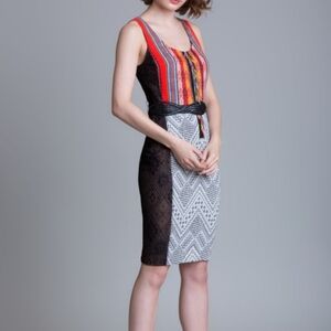 Bryon Lars Sleeveless Multicolor Metro Tribe Sheath